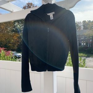 Mixed Media Sweater Jacket